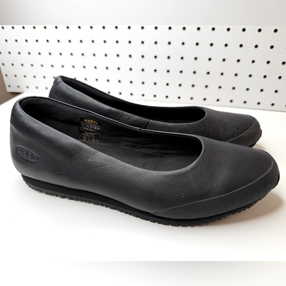 KEEN Women's Kanteen Flat Non Slip Black Flats Utility Work Shoe - Picture 1 of 16
